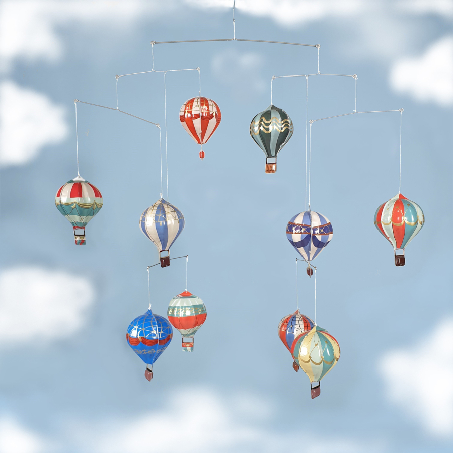 Mobil med tio luftballonger (bild för) Mobil med tio luftballonger